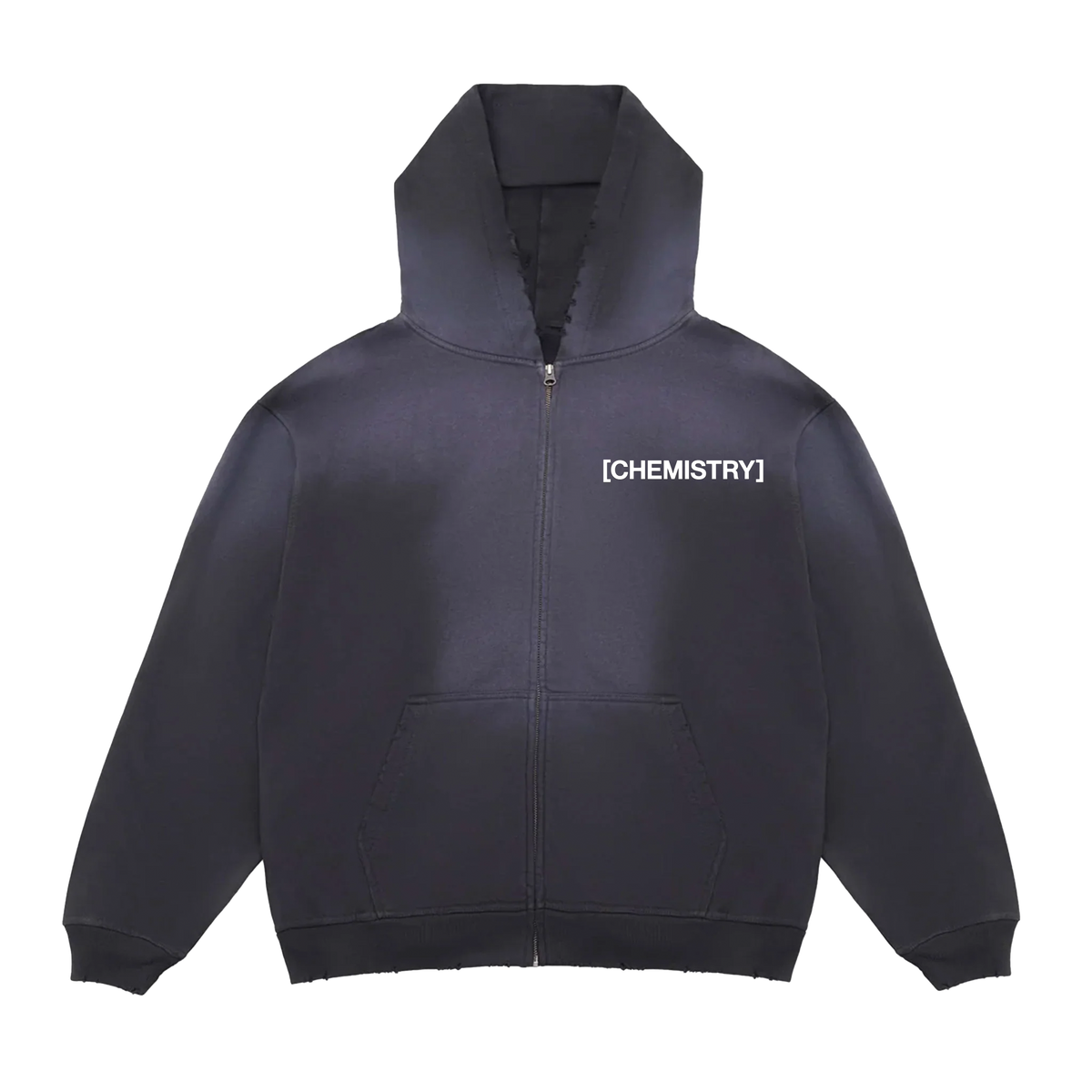 Official Chris Lake Chemistry BOLD ZIP-UP HOODIE POTASSIUM BLACK, primary product view