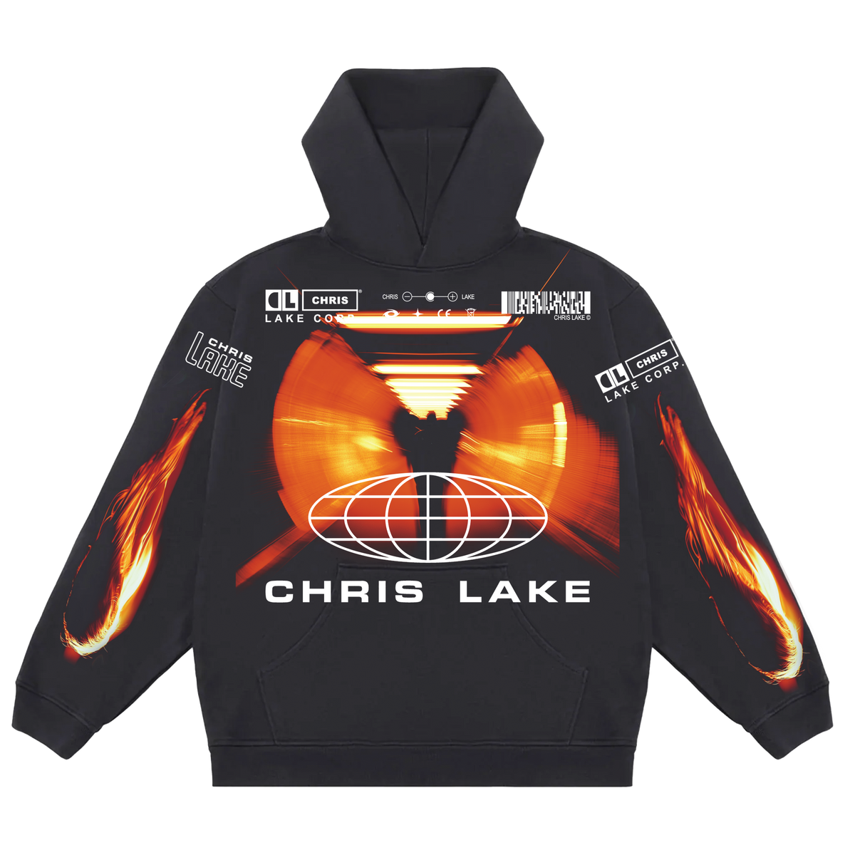 Official Chris Lake Chemistry TUNNEL HOODIE JET BLACK