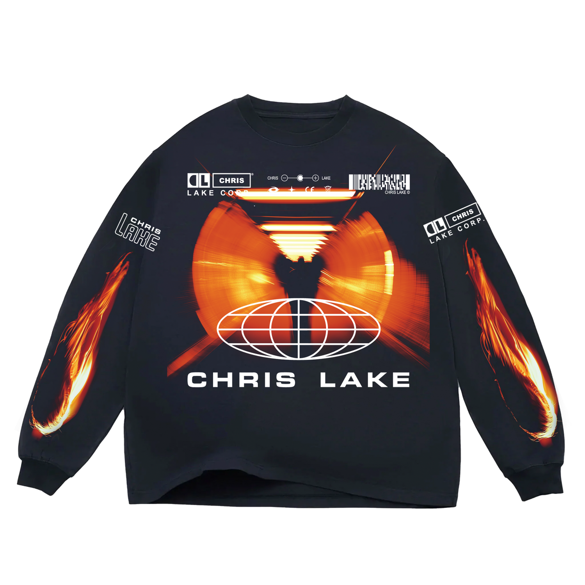 Official Chris Lake Chemistry TUNNEL LONGSLEEVE LIMO BLACK