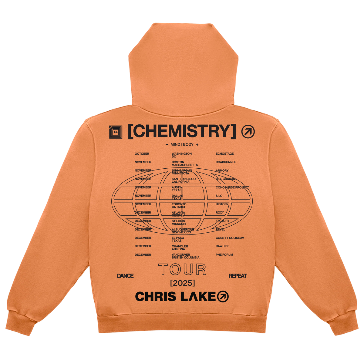 Official Chris Lake Chemistry TOUR HOODIE - DANCE, primary product view