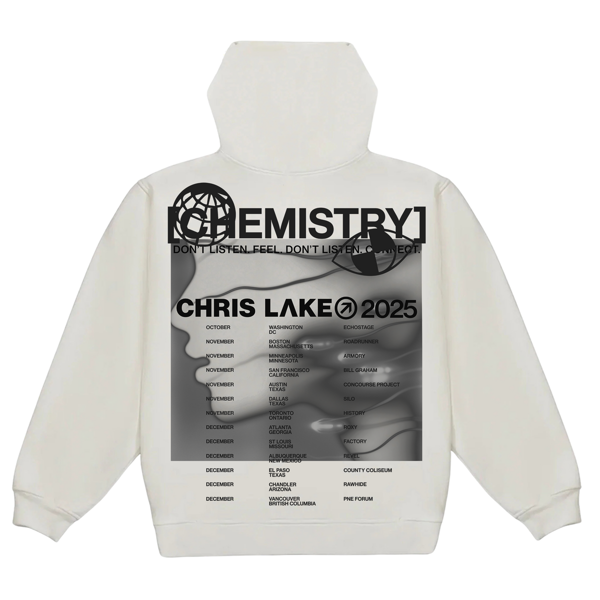 Official Chris Lake Chemistry TOUR HOODIE - FALLING, detail view 2