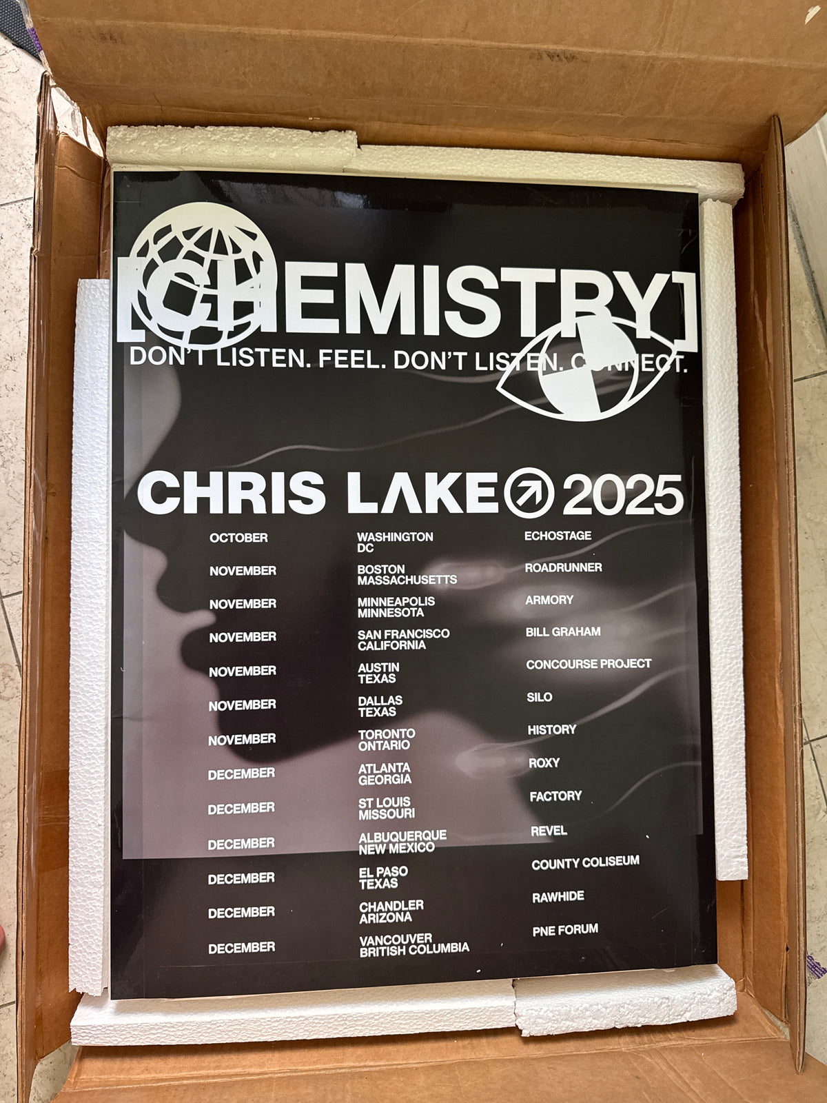Official Chris Lake Chemistry TOUR POSTER (SIGNED), alternate product view