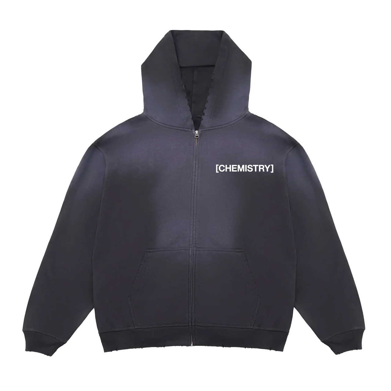 [CHEMISTRY] BOLD ZIP-UP HOODIE POTASSIUM BLACK