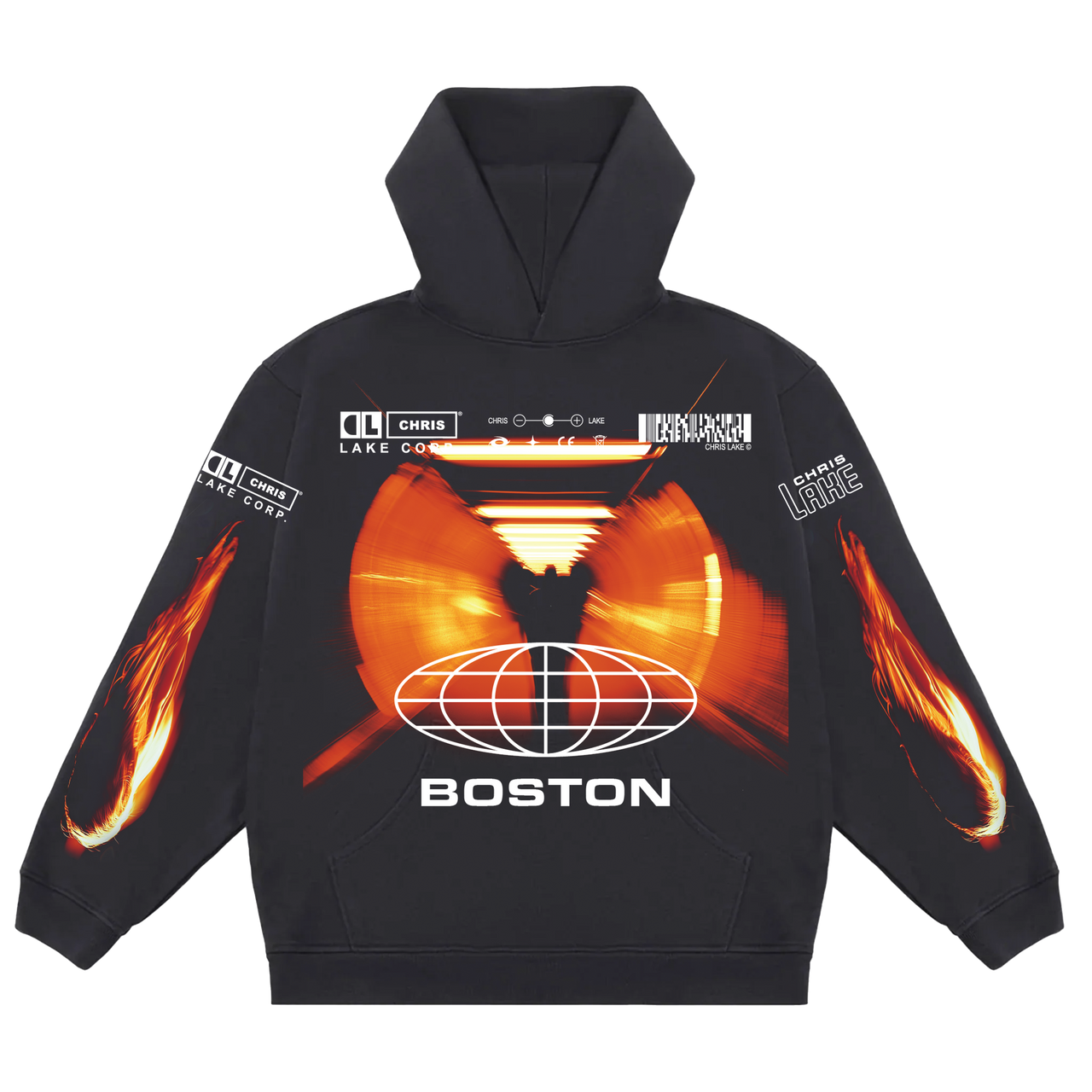 [CHEMISTRY BOSTON] TUNNEL HOODIE JET BLACK
