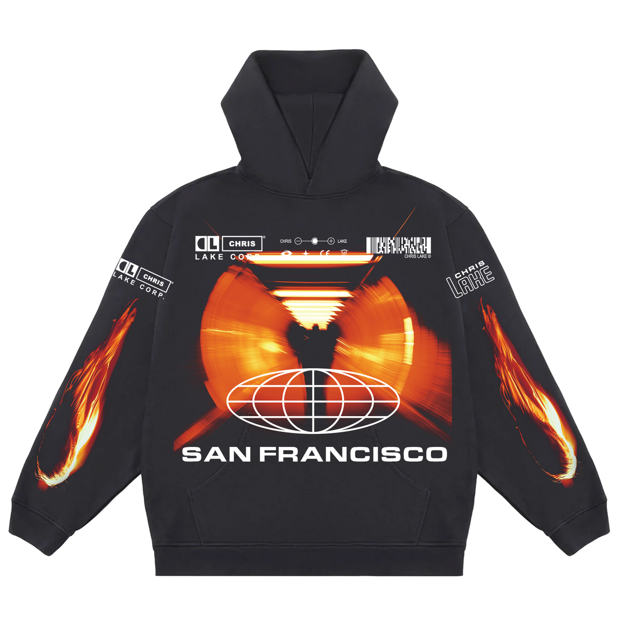 [CHEMISTRY SAN FRANCISCO] TUNNEL HOODIE JET BLACK
