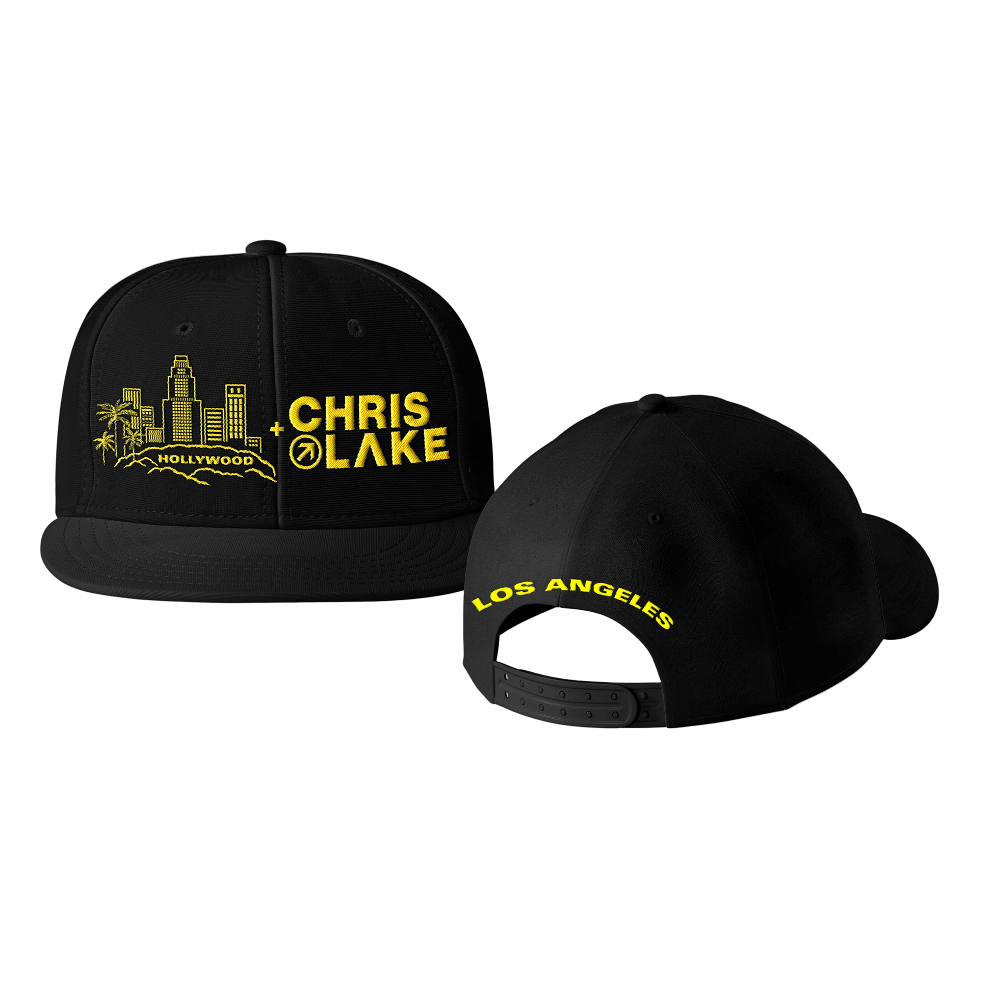 Chris Lake LA 2026 snapback hat front graphic