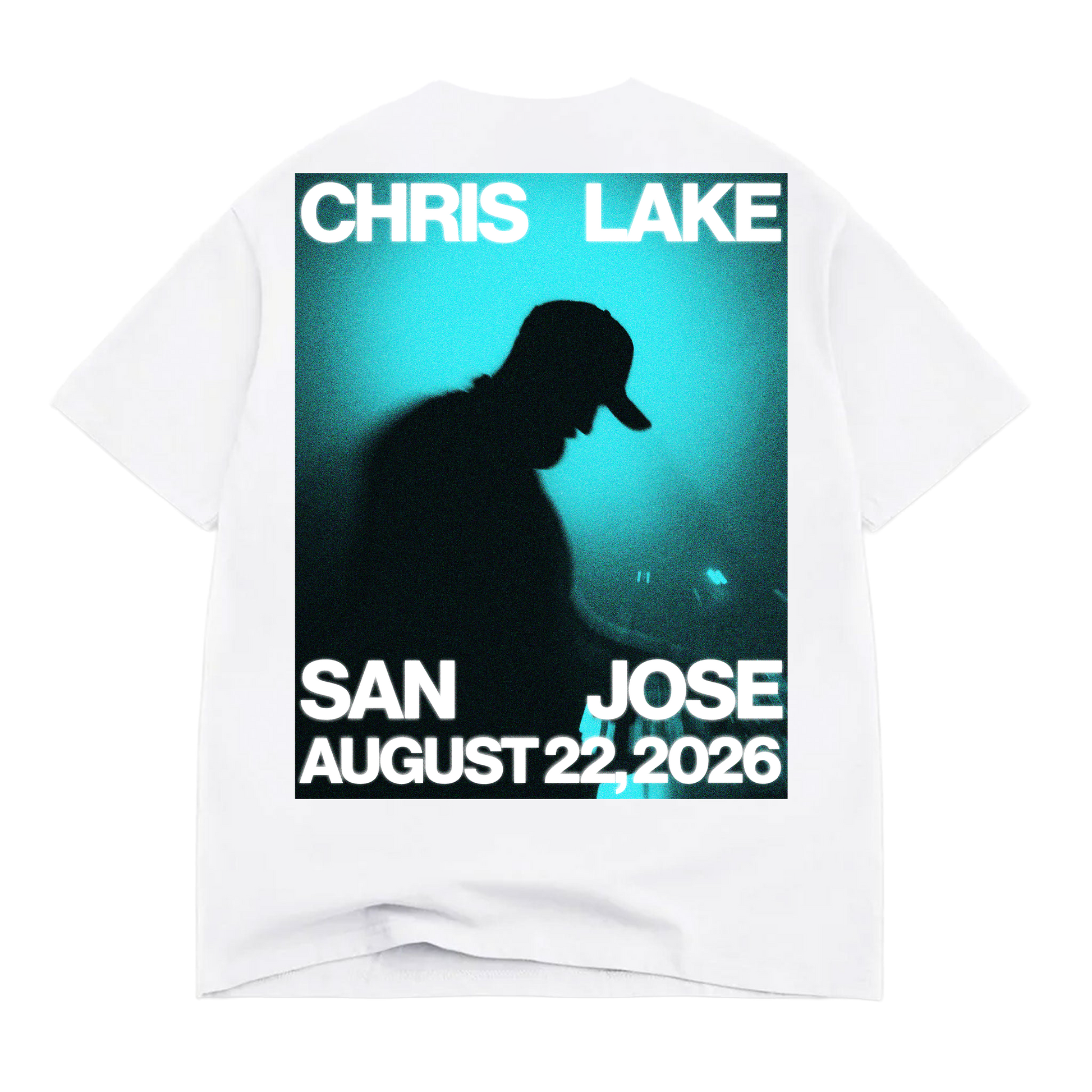 Chris Lake San Jose 2026 limited white tee product view one