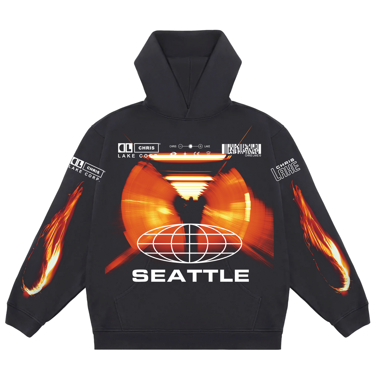 [CHEMISTRY SEATTLE] TUNNEL HOODIE JET BLACK