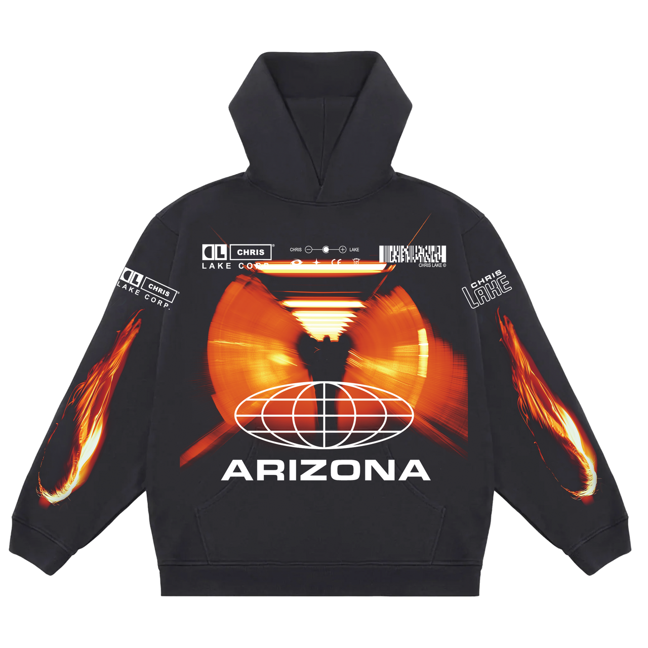 [CHEMISTRY ARIZONA] TUNNEL HOODIE JET BLACK