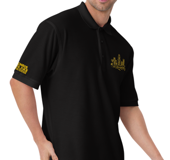 CL Premium Polo black angled front product image