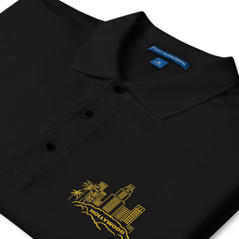 CL Premium Polo black collar detail image