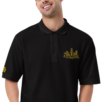 CL Premium Polo black fabric detail image