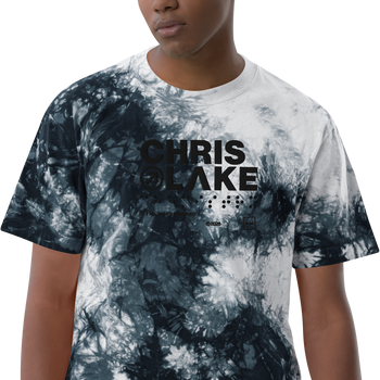 CHRIS LAKE - EMBROIDERED -  TIE DYE SHIRT - OVERSIZED FIT - 002