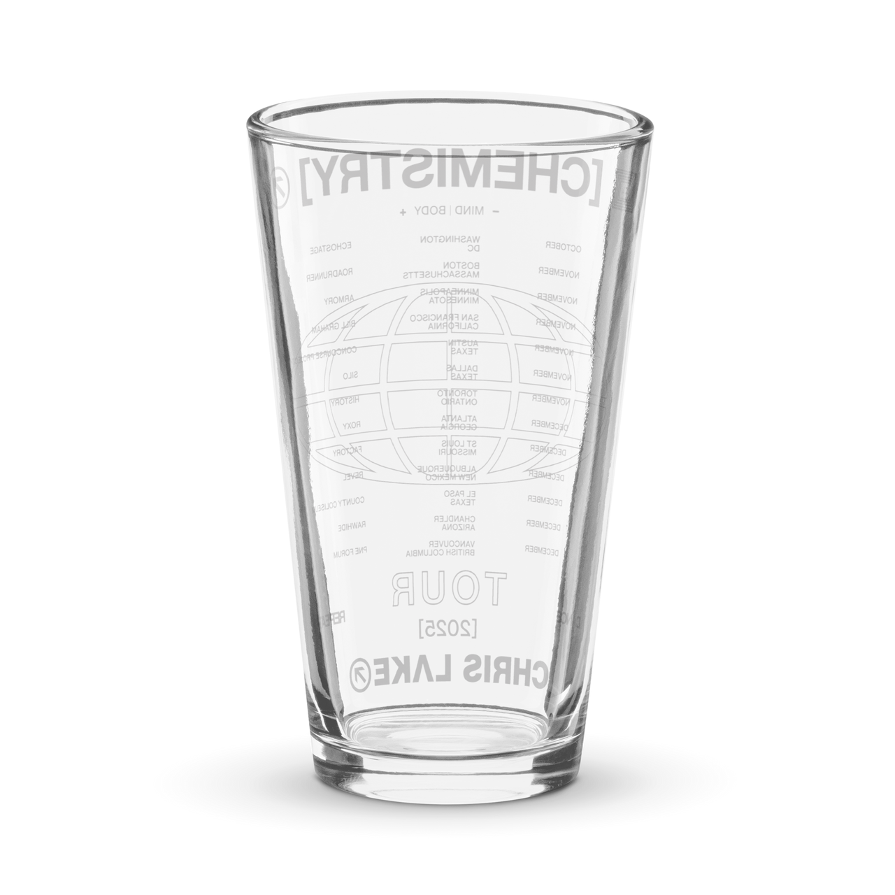 [CHEMISTRY] TOUR pint glass