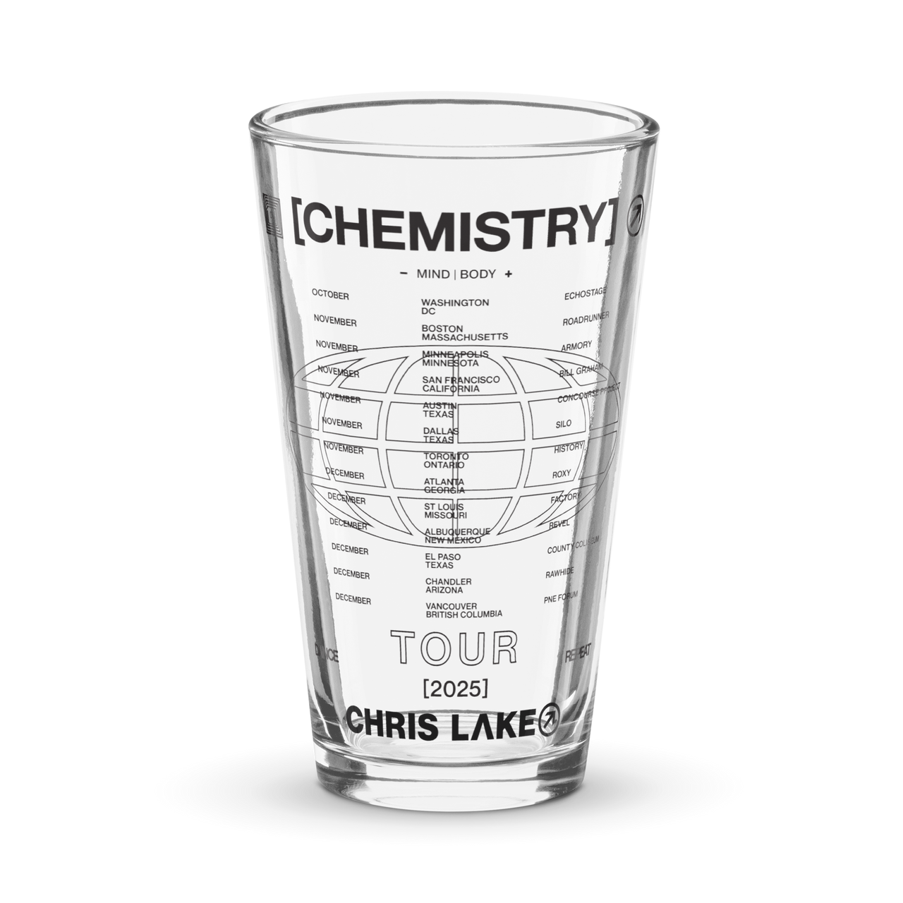 [CHEMISTRY] TOUR pint glass