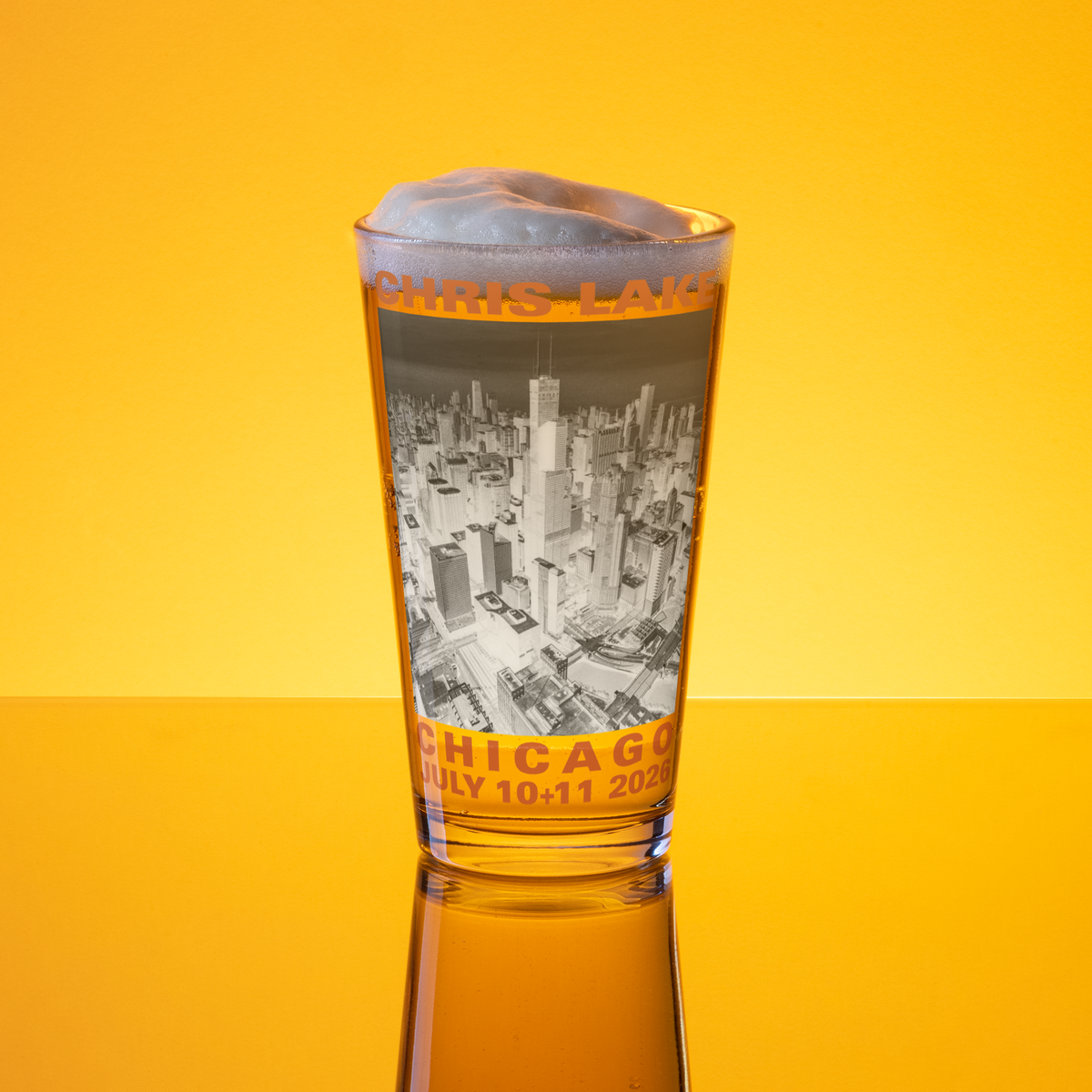 Official Chris Lake CHICAGO 2026 - PINT GLASS, primary product view