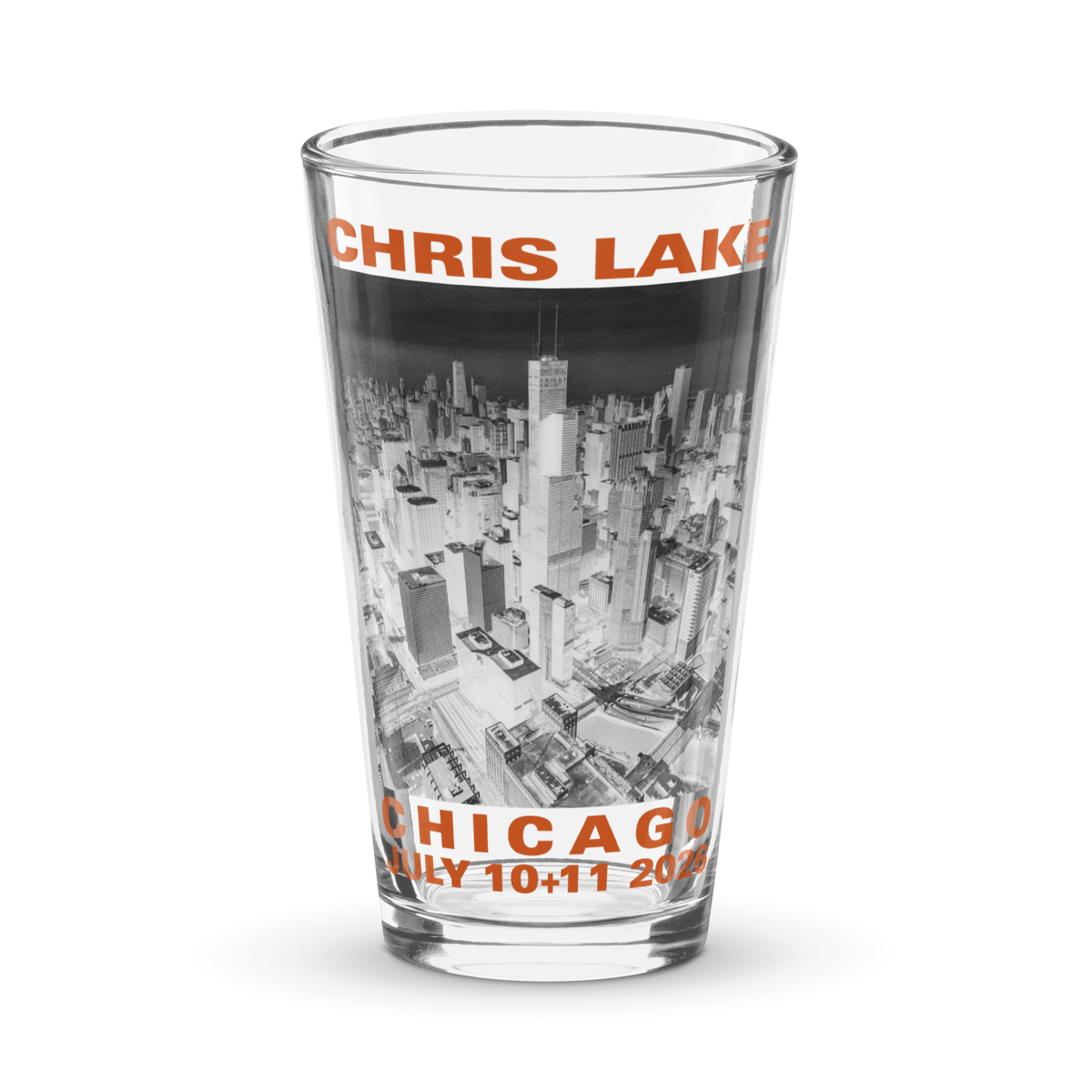 Official Chris Lake CHICAGO 2026 - PINT GLASS, primary product view